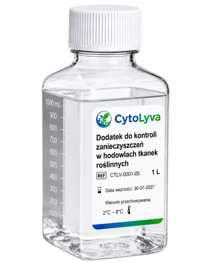 Dodatek do kontroli zanieczyszczeń w hodowlach tkanek roślinnych