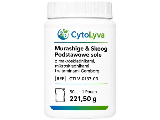 [CTLV-0137-03] Murashige & Skoog Podstawowe sole z makroskładnikami, mikroskładnikami i witaminami Gamborg