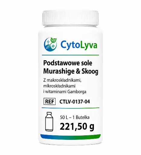 [CTLV-0137-04] Murashige & Skoog Podstawowe sole z makroskładnikami, mikroskładnikami i witaminami Gamborg
