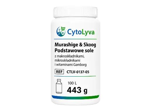 [CTLV-0137-05] Murashige & Skoog Podstawowe sole z makroskładnikami, mikroskładnikami i witaminami Gamborg