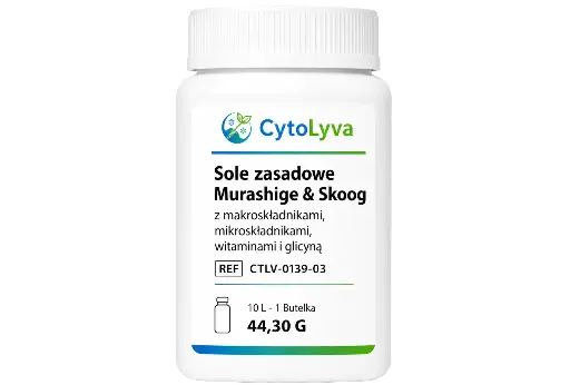 [CTLV-0139-03] Sole zasadowe Murashige & Skoog z makroskładnikami, mikroskładnikami, witaminami i glicyną