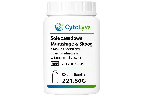 [CTLV-0139-05] Sole zasadowe Murashige & Skoog z makroskładnikami, mikroskładnikami, witaminami i glicyną